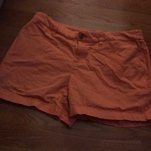 Girls, salmon colored shorts